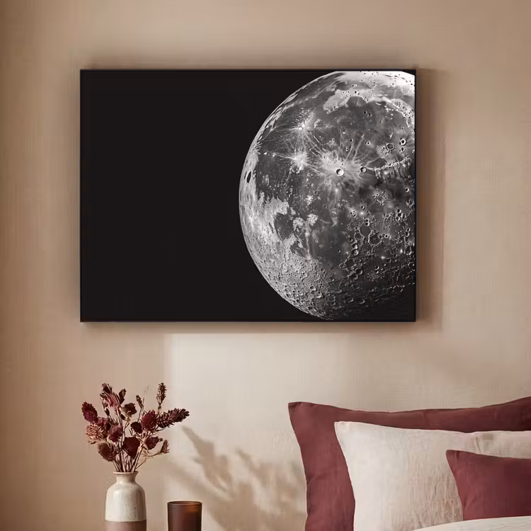 Art Frame - Nahaufnahme - Mond - Weiß - Textur — 2