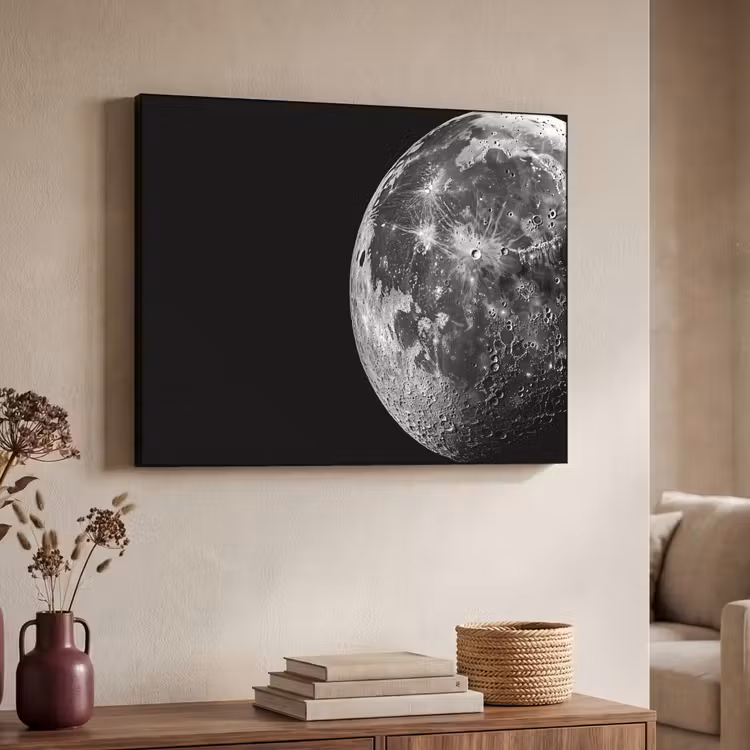Art Frame - Nahaufnahme - Mond - Weiß - Textur — 3