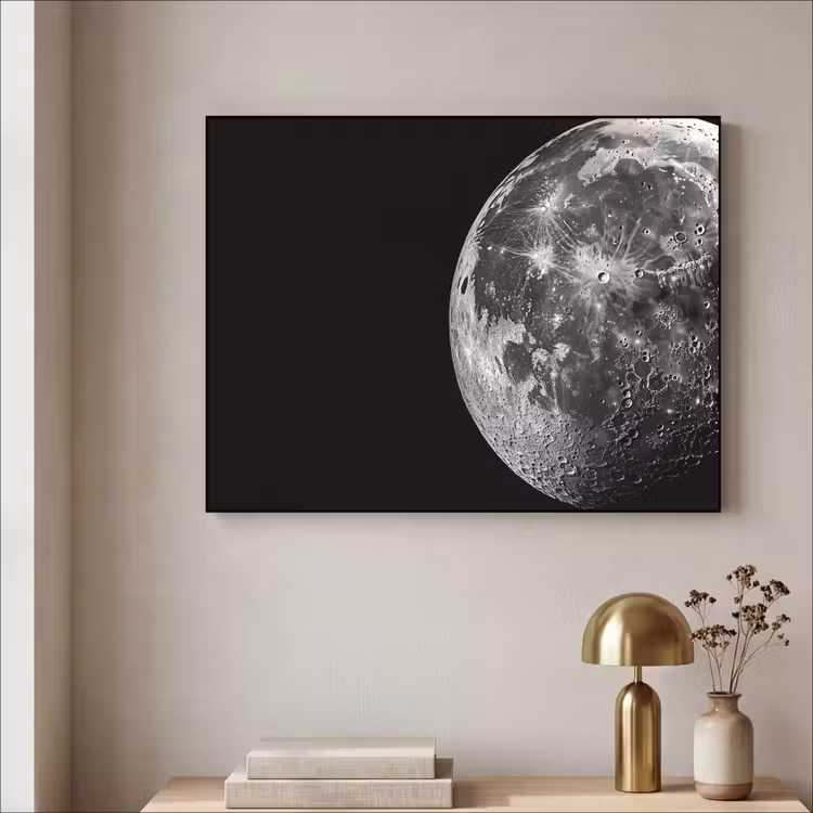 Art Frame - Nahaufnahme - Mond - Weiß - Textur — 4