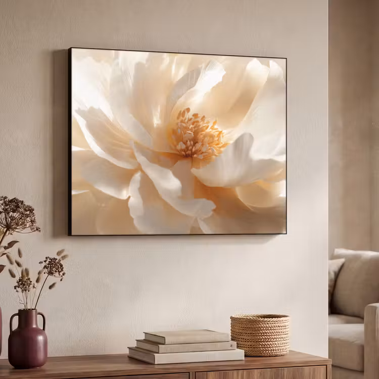 Art Frame - Nahaufnahme - Pfingstrose - Weiß — 3
