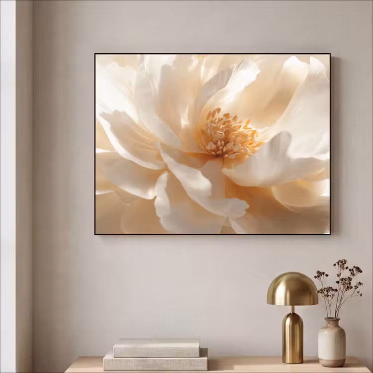 Art Frame - Nahaufnahme - Pfingstrose - Weiß — 4