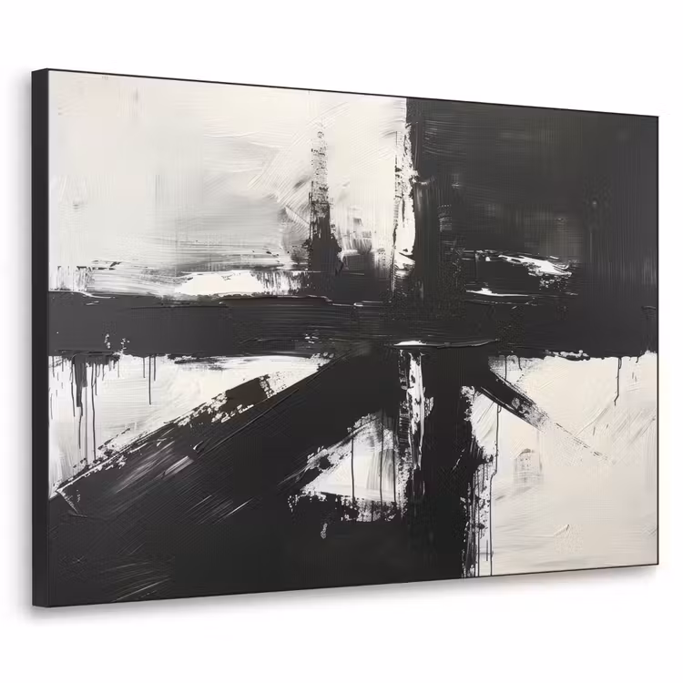 Art Frame - Modern - Schwarz und weiß - Abstrakt - Kunst — 1