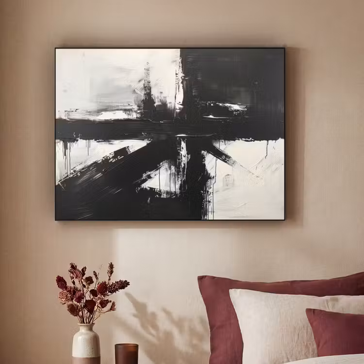 Art Frame - Modern - Schwarz und weiß - Abstrakt - Kunst — 2