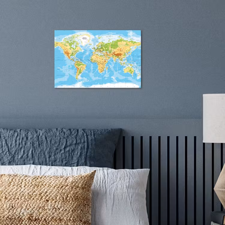 Poster - Weltkarte - Statistisch - Blau - Erde - Bildung — 3