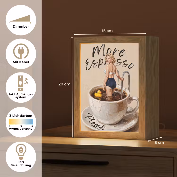 Tischlampe - Mehr Espresso - Kaffee - Ente — 6
