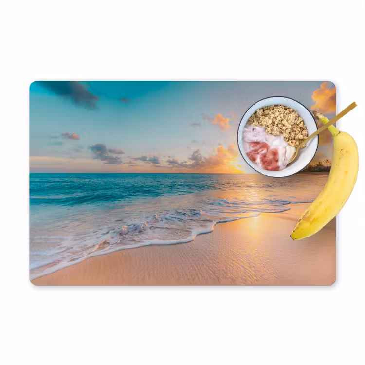 Tischset - 6 Stück - Sonnenuntergang - Strand - Meer - Sommer - Blau — 1