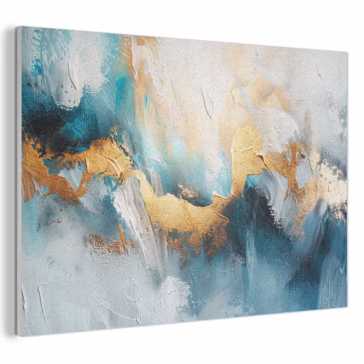Akustikbild - Abstrakt - Kunst - Gold - Blau — 1
