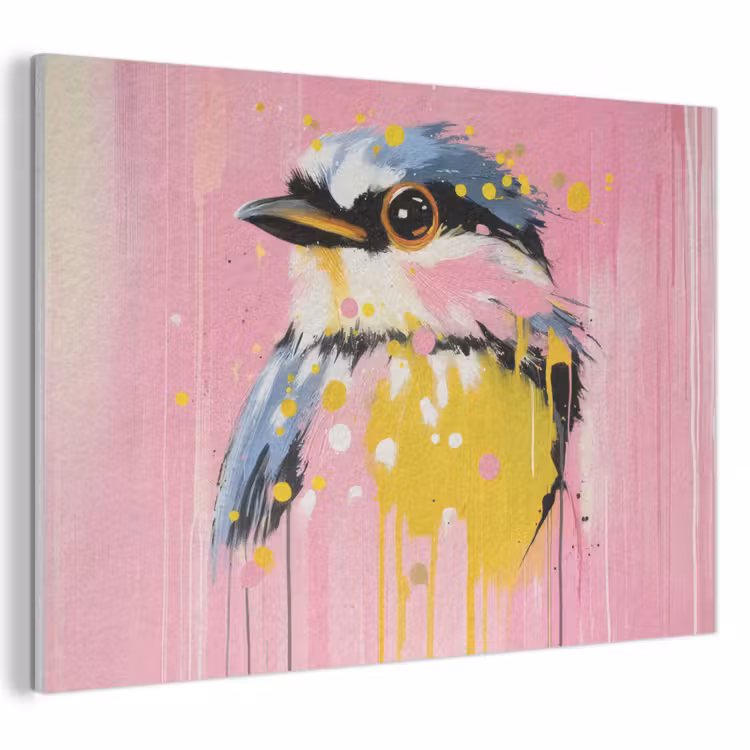 Akustikbild - Vogel - Rosa - Gelb - Blau — 1