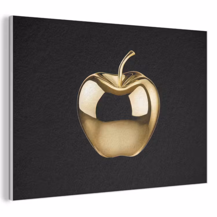 Akustikbild - Apfel - Gold - Chrom - Schwarz — 1