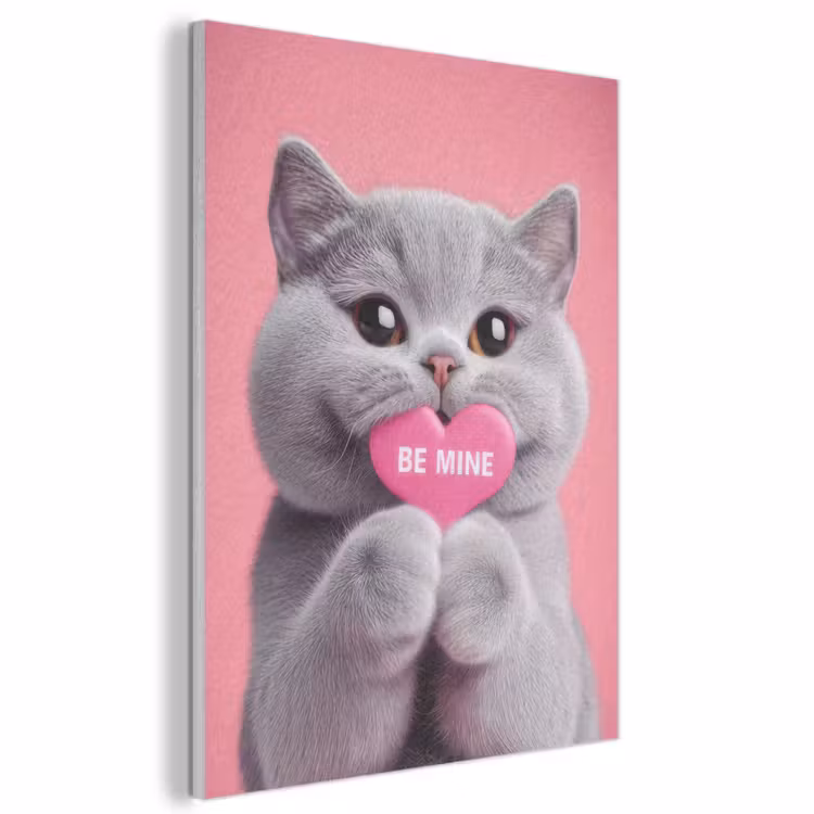 Akustikbild - Katze - Valentinstag - Rosa - Liebe — 1
