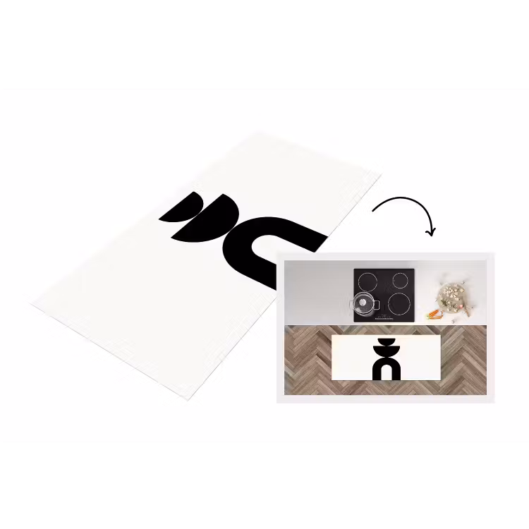 Küchenläufer - Minimalistisch – Kunst – Weiß — 1