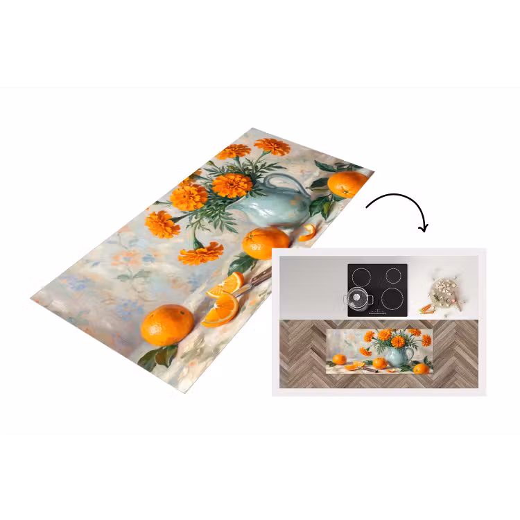 Küchenläufer - Essen – Orange – Kunst — 1