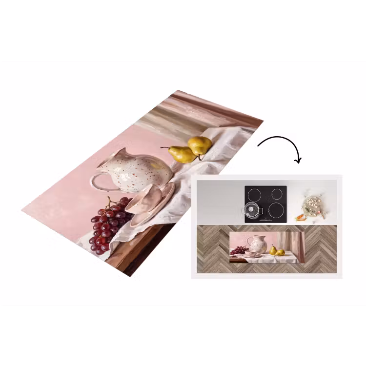 Küchenläufer - Stillleben – Obst – Rosa — 1