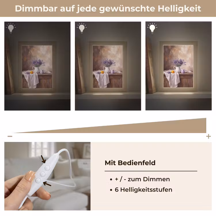 Tischlampe - Blumen – Stillleben – Lila — 8