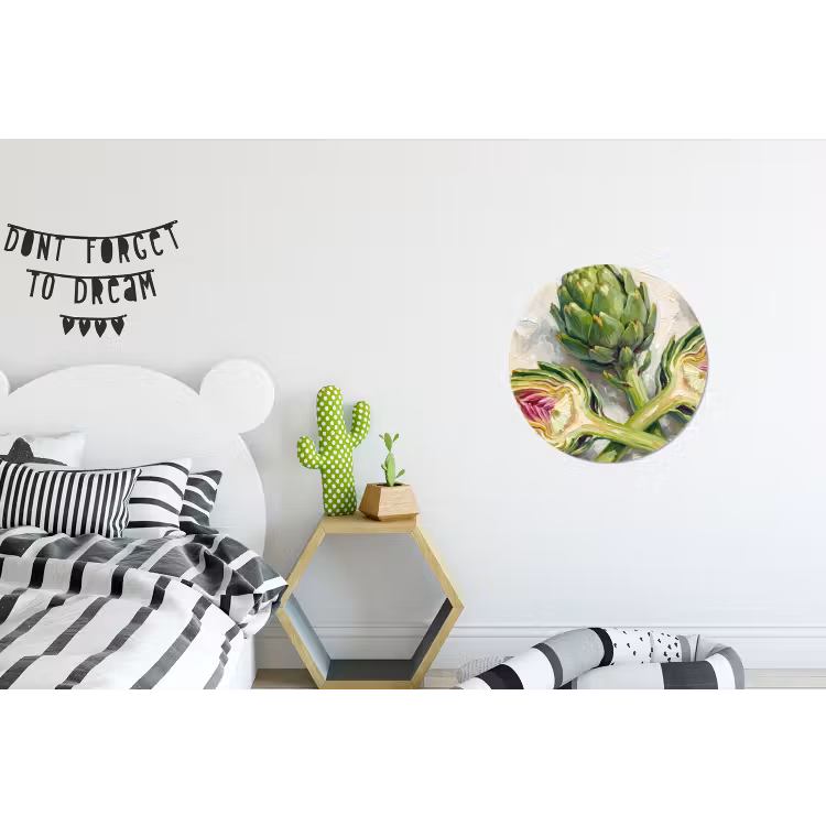 Alu-Dibond-Bild Rund - Artischocke – Zitrone – Essen — 4