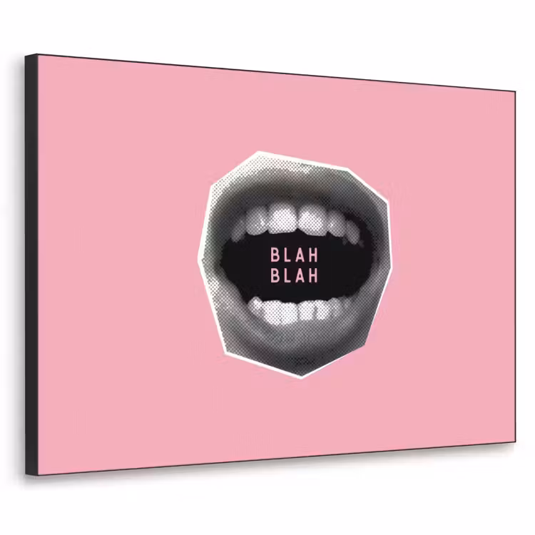 Art Frame - Mund - BLAH BLAH - Rosa — 1