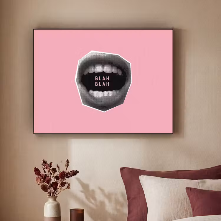Art Frame - Mund - BLAH BLAH - Rosa — 2