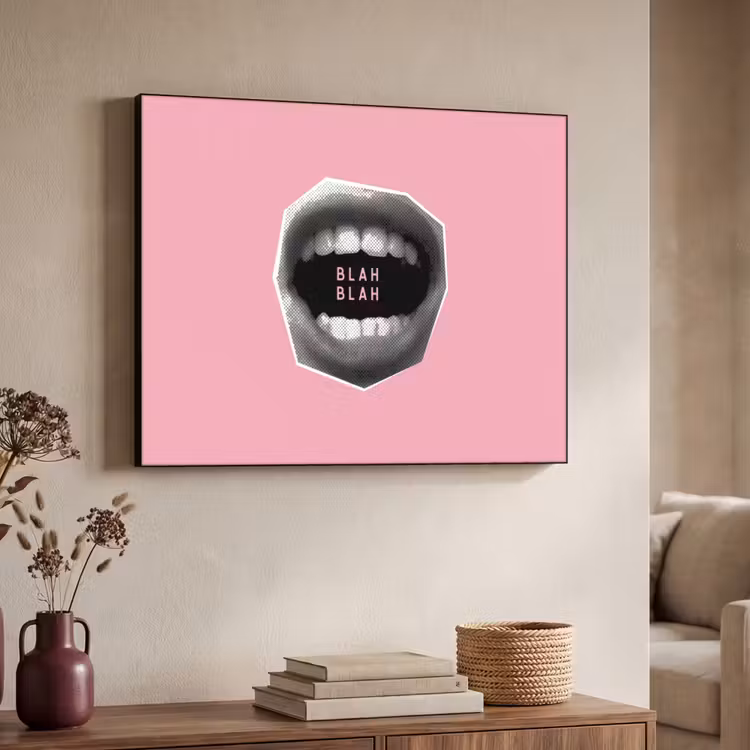 Art Frame - Mund - BLAH BLAH - Rosa — 3