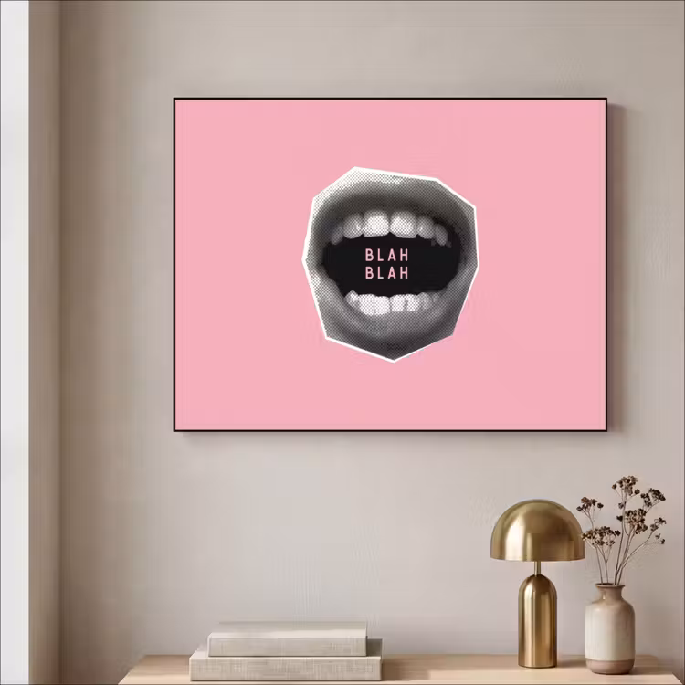 Art Frame - Mund - BLAH BLAH - Rosa — 4