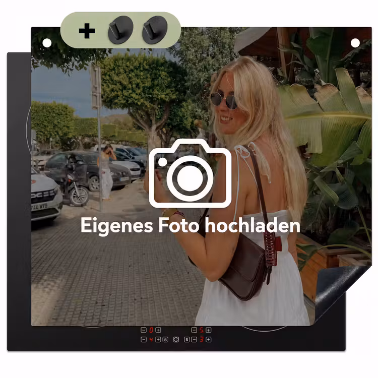 2-in-1 Herdabdeckplatte & Spritzschutz mit eigenem Foto — 1