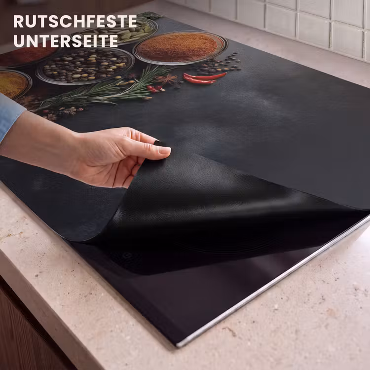 2-in-1 Herdabdeckplatte & Spritzschutz - Gläser - Tabletts - Blätter - Kräuter — 4