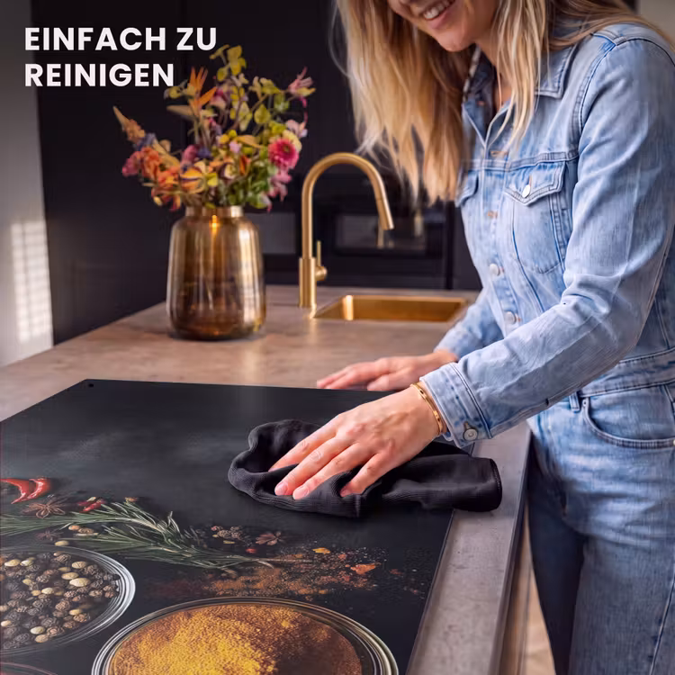 2-in-1 Herdabdeckplatte & Spritzschutz - Gläser - Tabletts - Blätter - Kräuter — 5