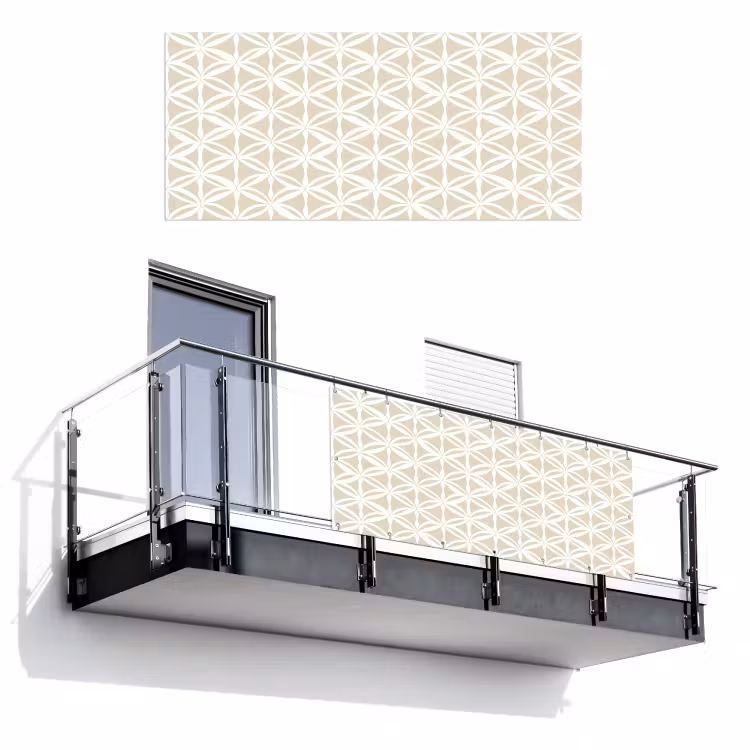Balkonsichtschutz - Motiv - Modern - Beige — 1