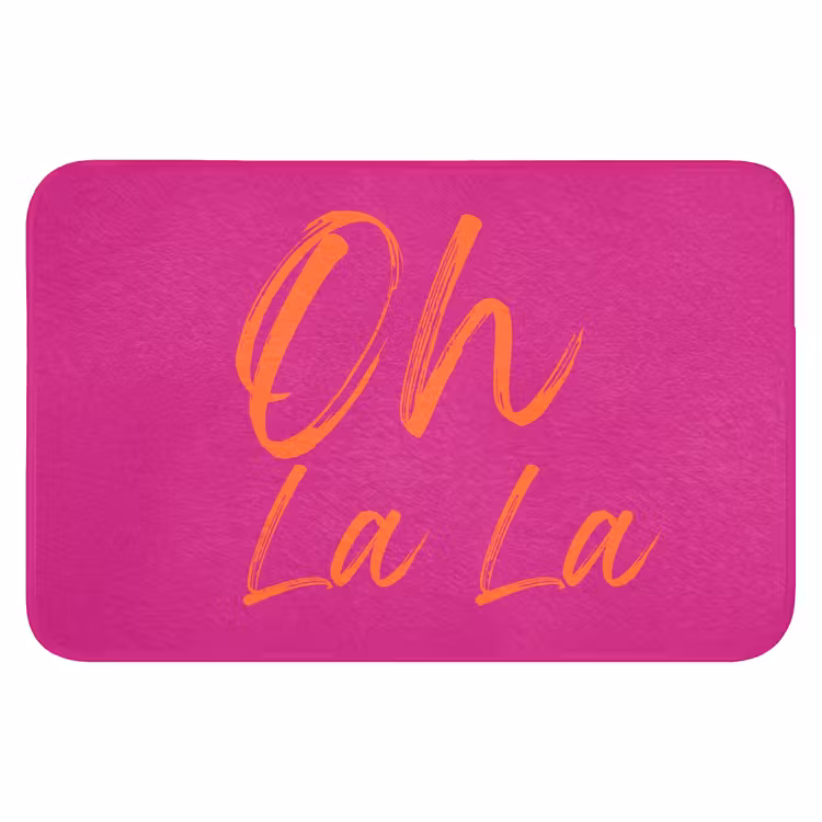 Badematte - Oh la la - Orange - Rosa — 1