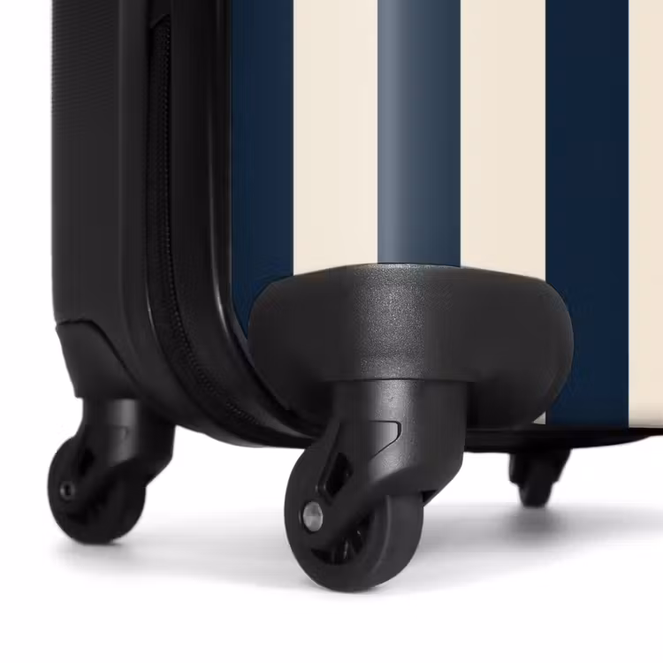 Koffer - Vertikale Streifen - Blau - Creme — 6