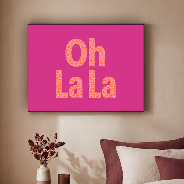 Art Frame - Oh la la - Leopardenmuster - Rosa — 2