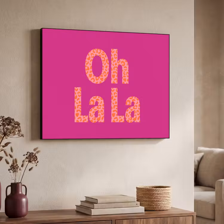 Art Frame - Oh la la - Leopardenmuster - Rosa — 3