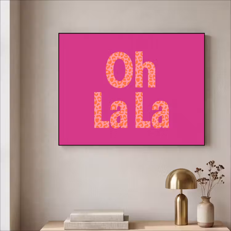 Art Frame - Oh la la - Leopardenmuster - Rosa — 4