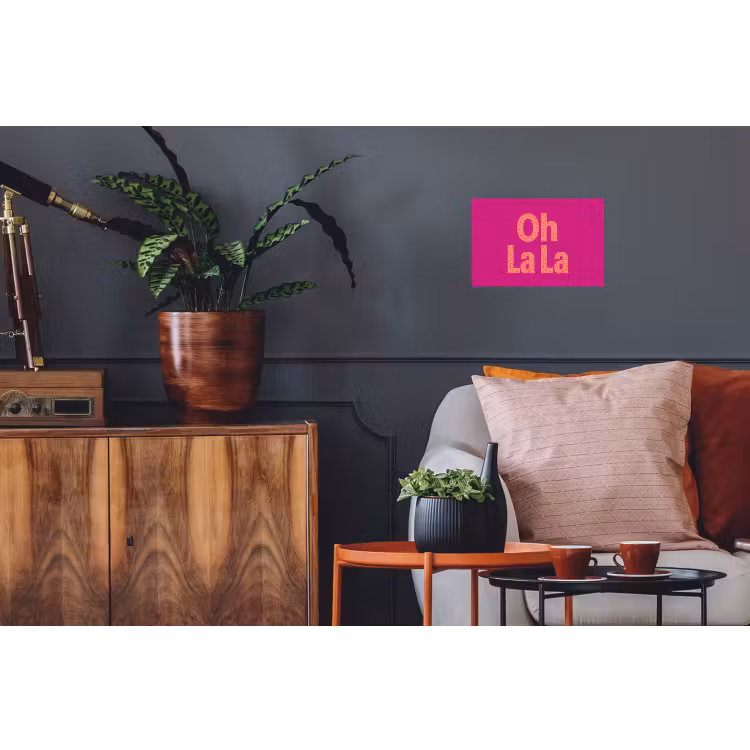 Wandtattoo – Oh la la - Leopardenmuster - Rosa — 3
