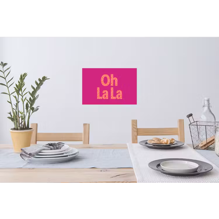 Wandtattoo – Oh la la - Leopardenmuster - Rosa — 4