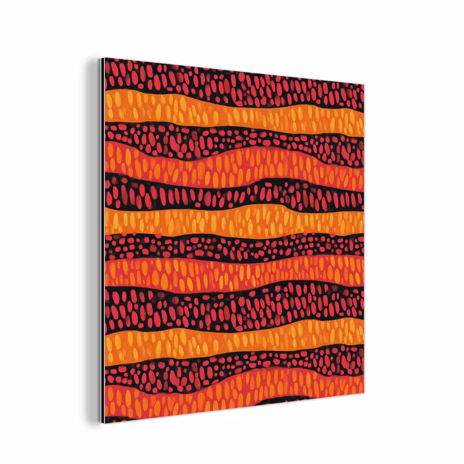 Alu-Dibond-Bild - Orange – Rosa – Ausdrucksstark – Muster — 1