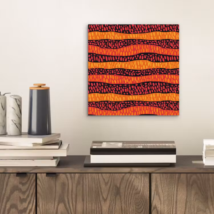 Alu-Dibond-Bild - Orange – Rosa – Ausdrucksstark – Muster — 2
