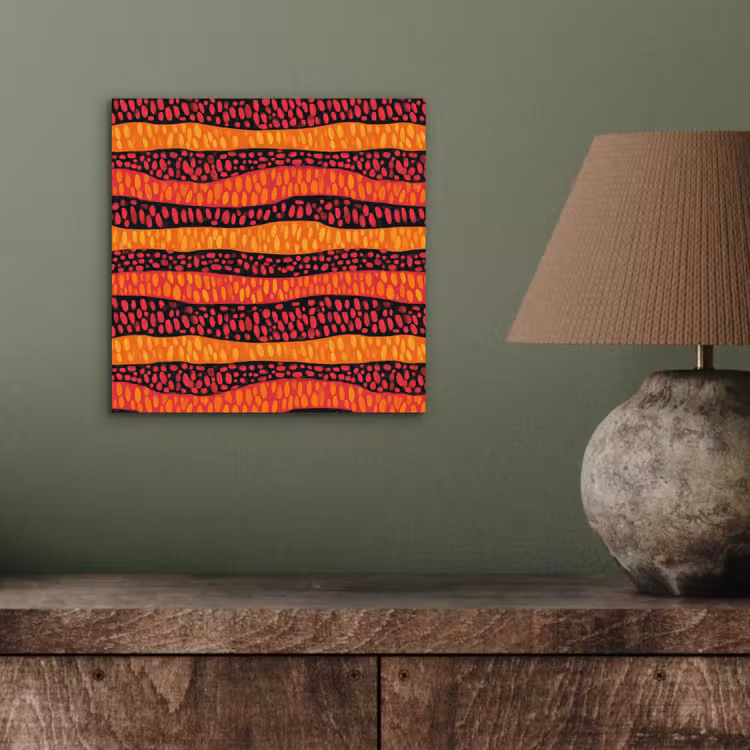 Alu-Dibond-Bild - Orange – Rosa – Ausdrucksstark – Muster — 3