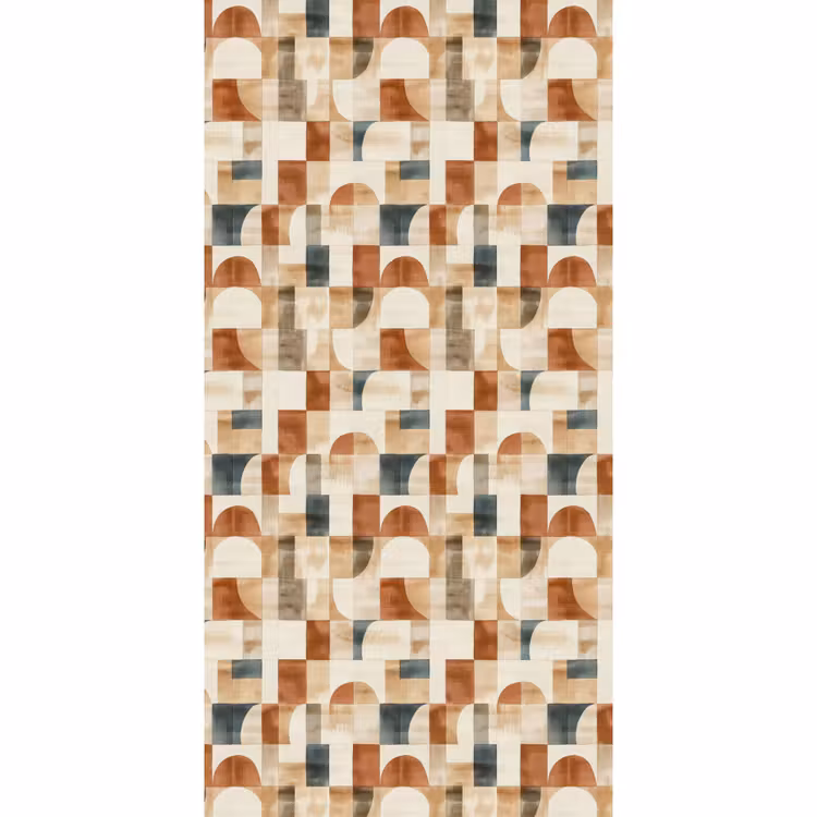 Tapete - Terrakotta – Geometrisch – Aquarell – Textur — 2