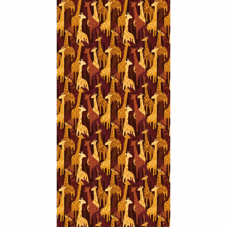 Tapete - Braun – Giraffen – Safari – Muster — 2