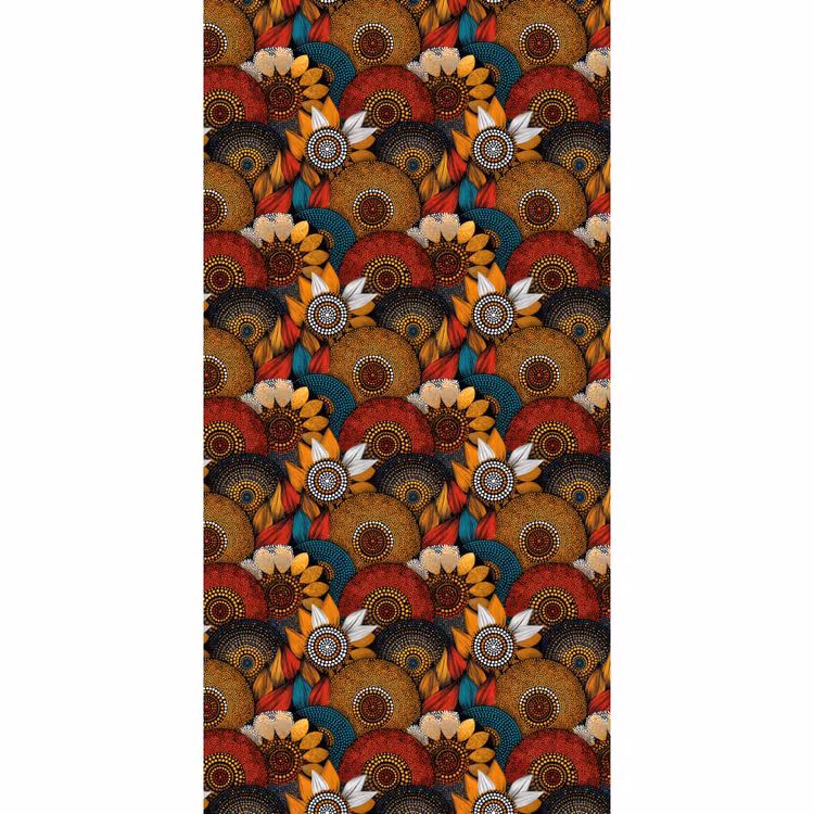 Tapete - Farbenfroh – Aborigine – Punktmalerei – Botanisch – Muster — 2