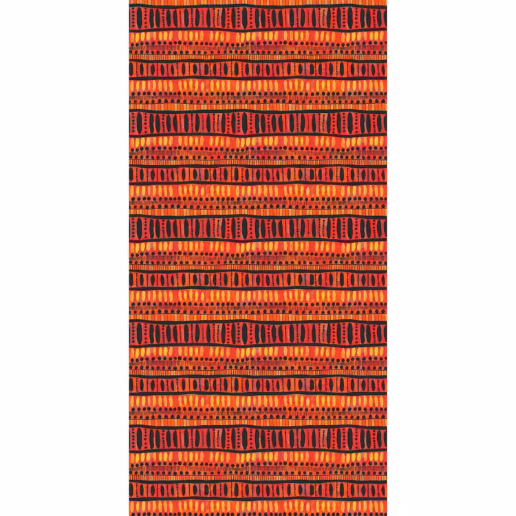 Tapete - Rot – Orange – Ethnisch – Ausdrucksstark – Muster — 2