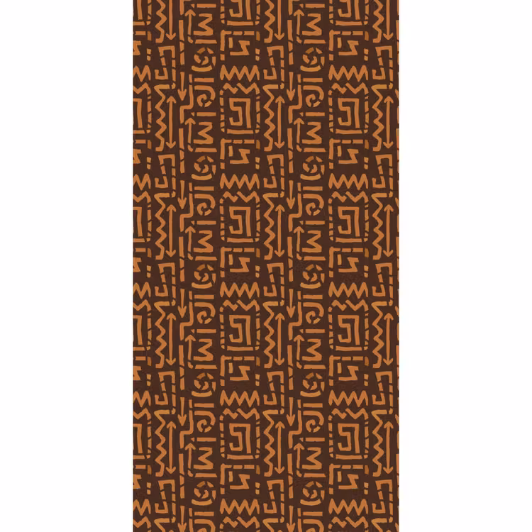 Tapete - Schokoladenbraun – Ethno – Tribal – Symbole — 2