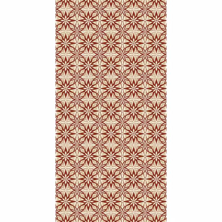 Tapete - Bordeauxrot – Geometrisch – Fliese – Muster — 2