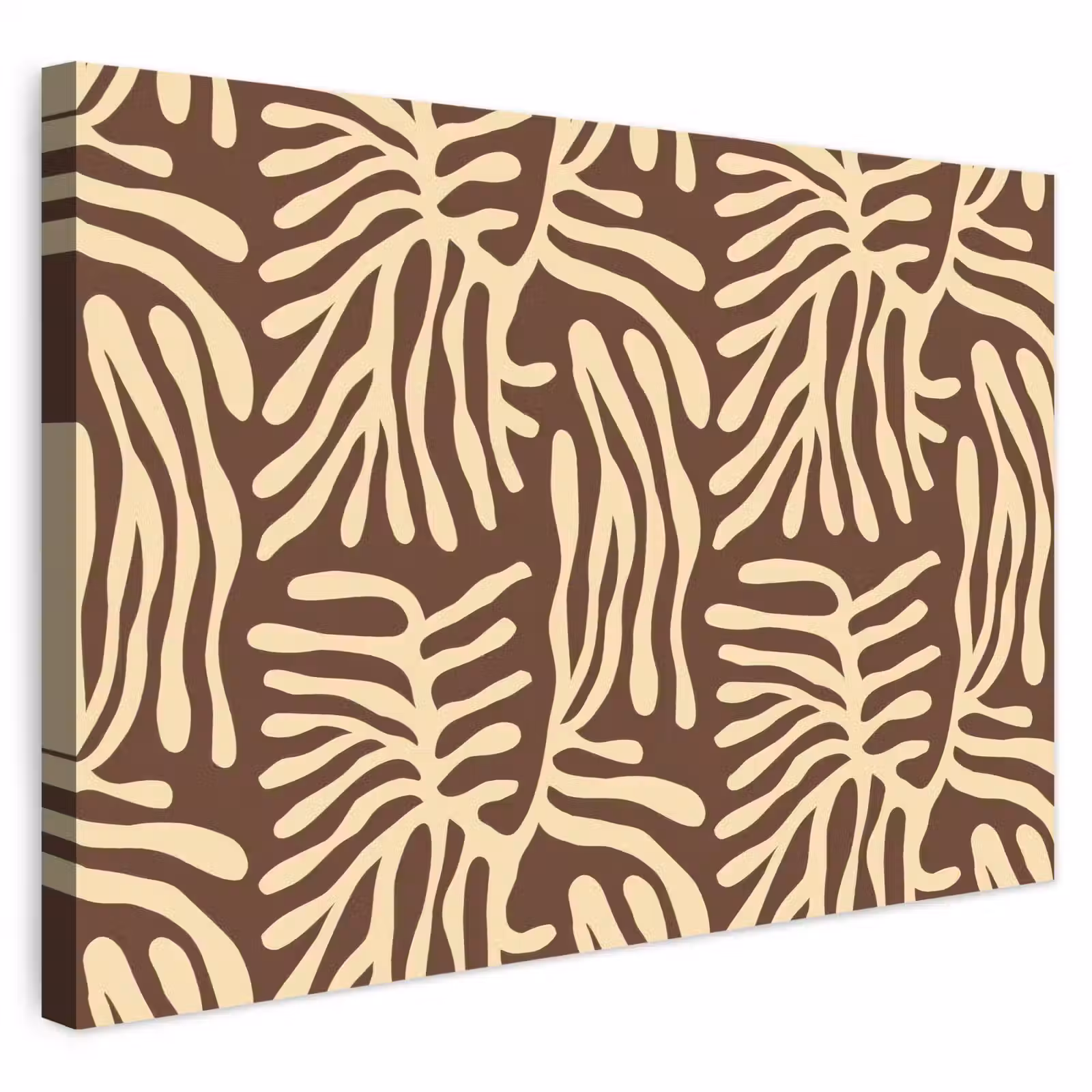 Outdoor Leinwand - Braun – Koralle – Ausdrucksstark – Muster — 1