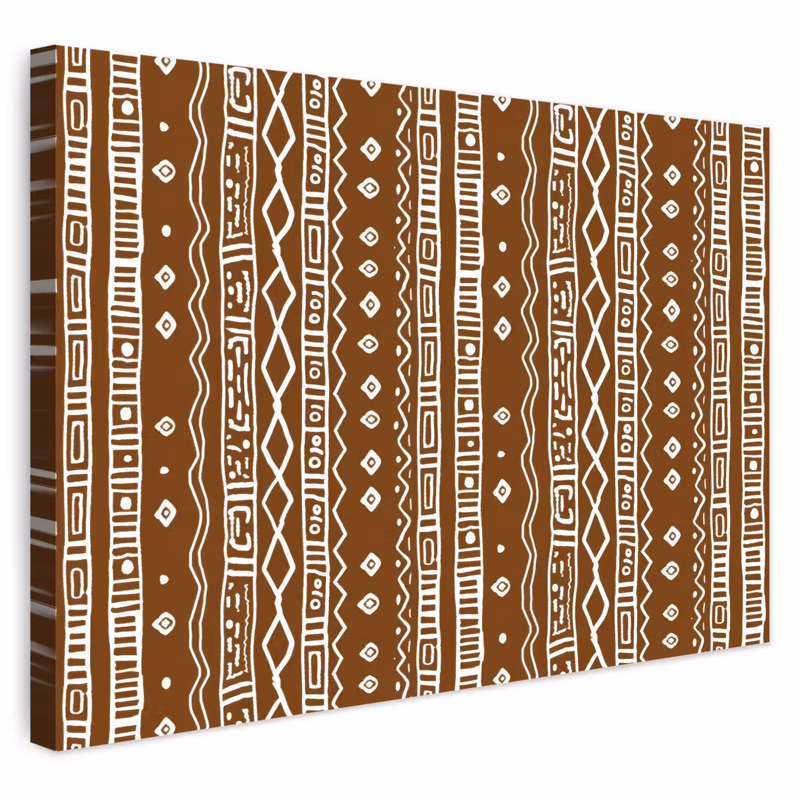 Outdoor Leinwand - Schokoladenbraun – Ethno – Tribal – Muster — 1