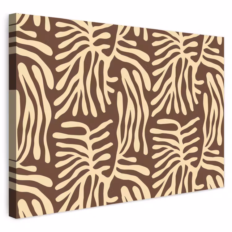 Outdoor Leinwand - Braun – Koralle – Ausdrucksstark – Muster — 1
