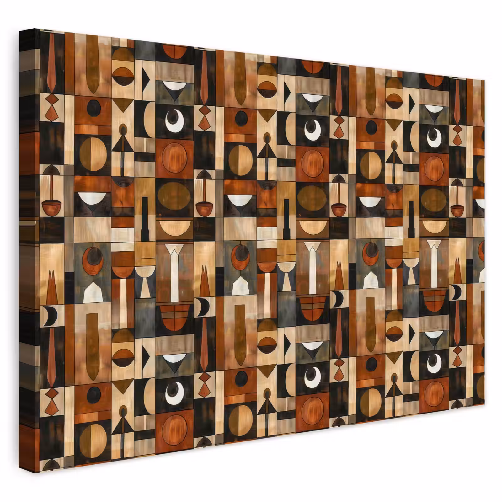 Outdoor Leinwand - Terrakotta – Geometrisch – Mid-Century – Muster — 1