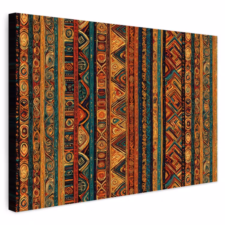 Outdoor Leinwand - Farbenfroh – Ethnisch – Folkloristisch – Gemustert — 1