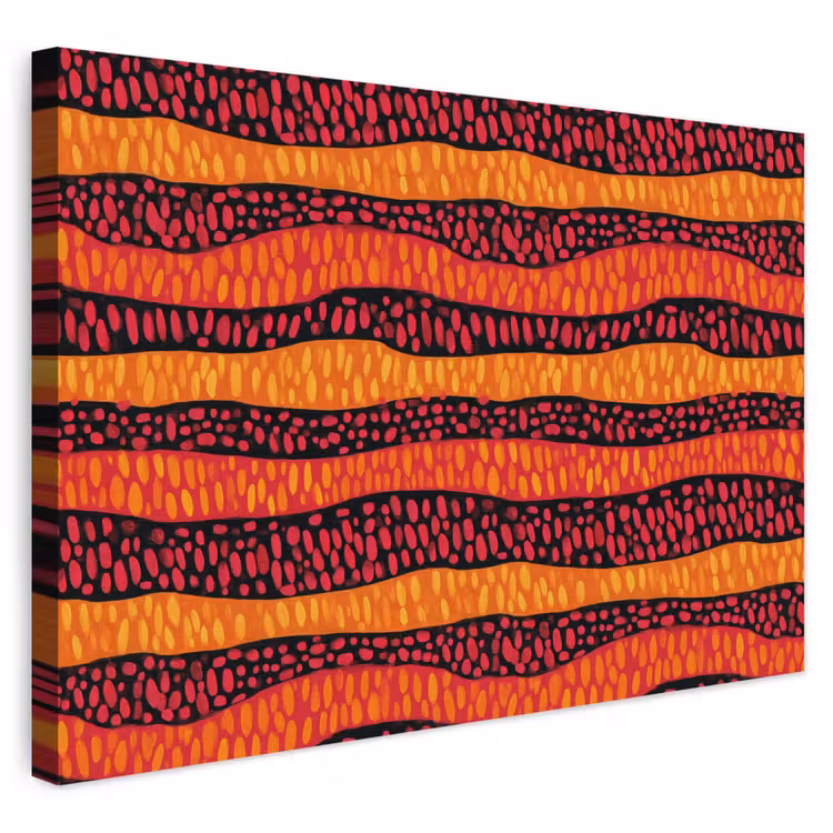 Outdoor Leinwand - Orange – Rosa – Ausdrucksstark – Muster — 1
