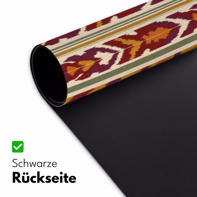 Schreibtischunterlage - Ikat – Bordeauxrot – Ethno – Muster — 2